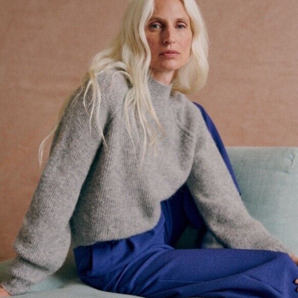 Sezane Otis Jumper in Mid Heather Grey